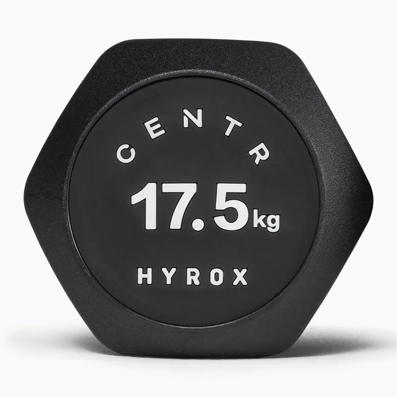 Дъмбел Centr Urethane Dumbbell Centr x Hyrox 17,5 kg black 3