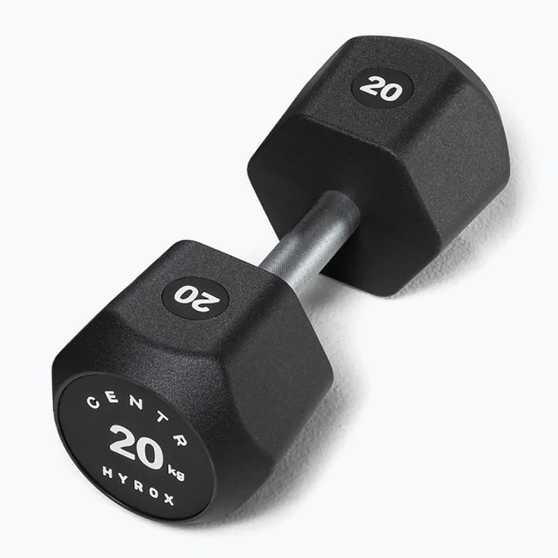 Дъмбел Centr Urethane Dumbbell Centr x Hyrox 20 kg black