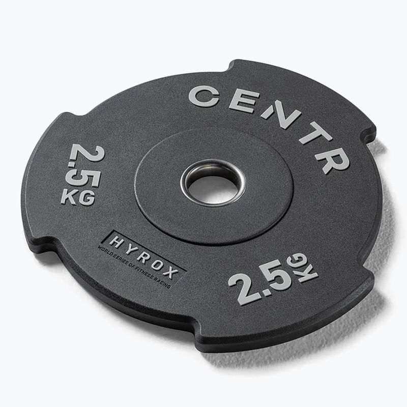 Бъмпър тежести Centr Olimpijski Centr x Hyrox Interlocking Bumper Plate 2 pcs black 2