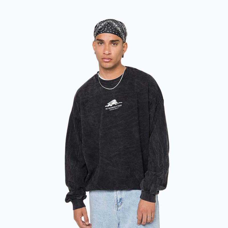 Мъжки суитшърт Kaotiko Washed Netherworld Door black