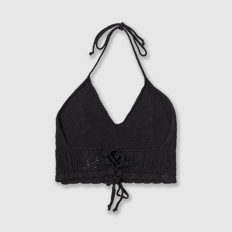 Дамски топ Kaotiko Tiran Crochet Menorca black 6