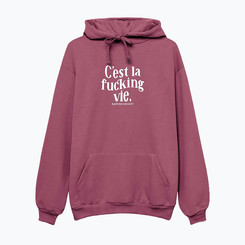 Дамски суитшърт Kaotiko C'est la vie Hoodie cherry 3