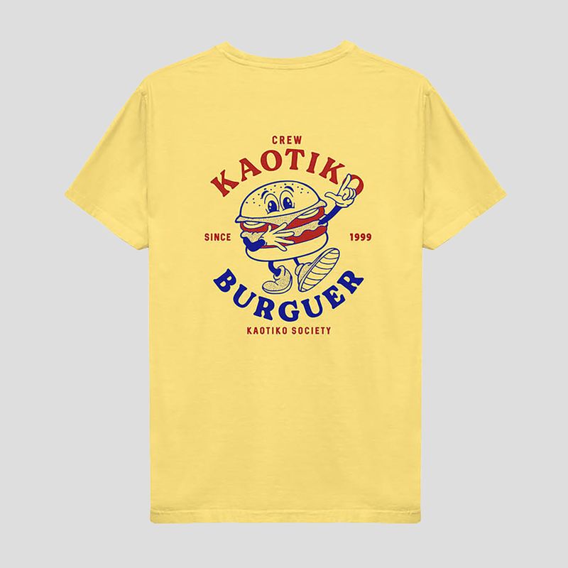 Мъжка тениска Kaotiko Washed Burguer yellow 2