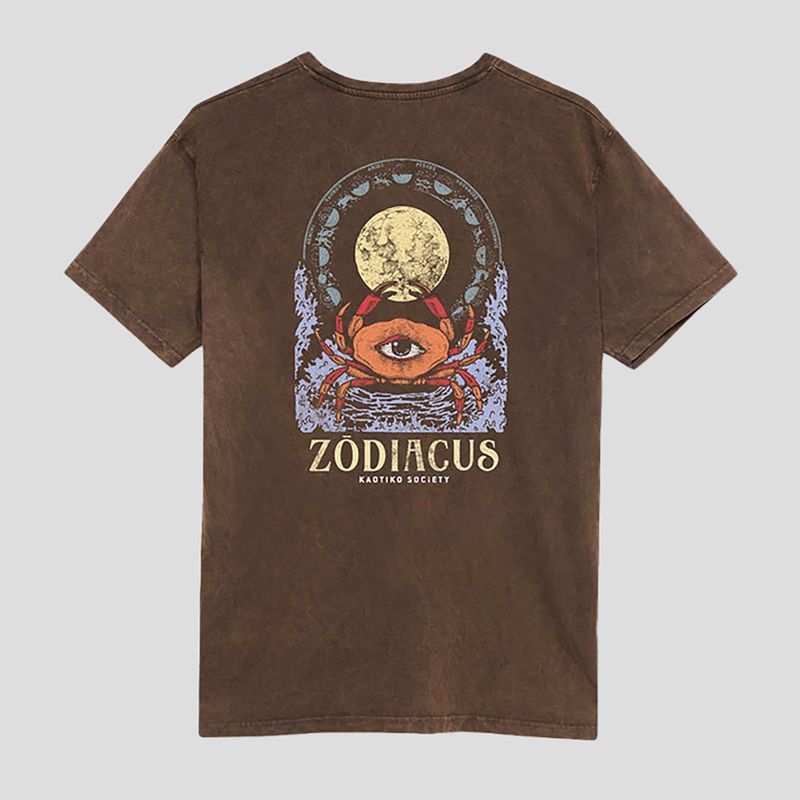 Мъжка тениска Kaotiko Washed Zodiacus brown 4