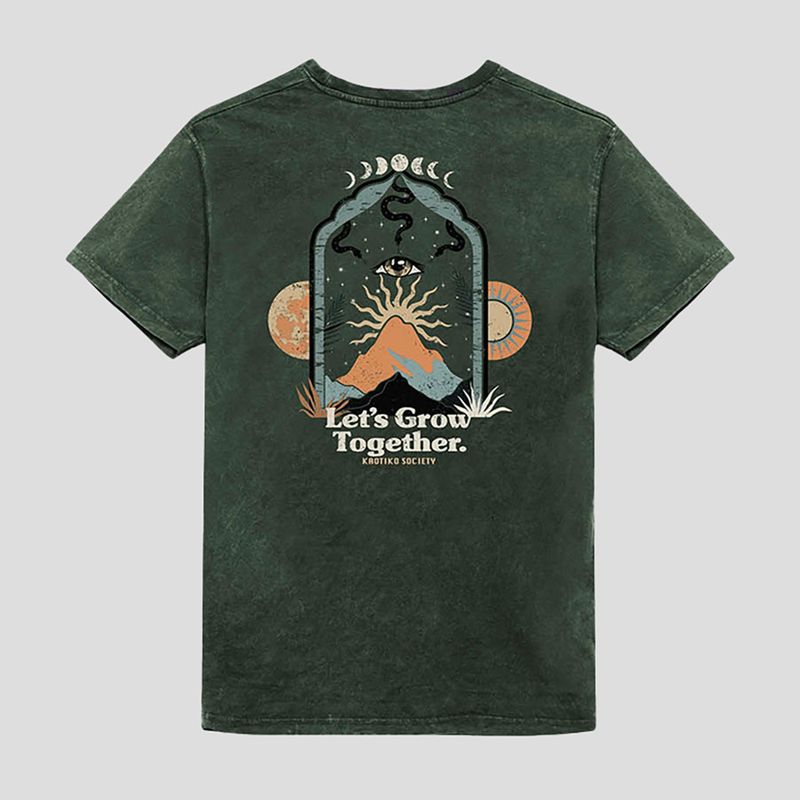 Мъжка тениска Kaotiko Washed Let's Grow heura 2