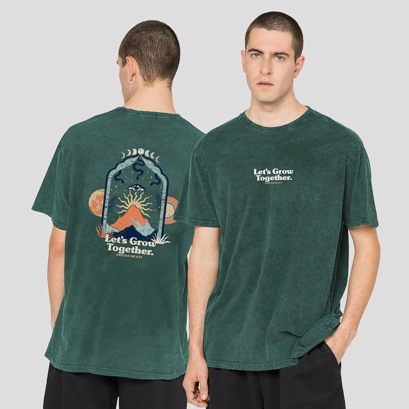 Мъжка тениска Kaotiko Washed Let's Grow heura 3