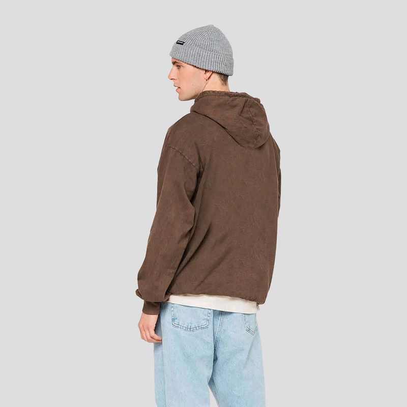 Мъжки суитшърт Kaotiko Washed Vancouver Society brown 2