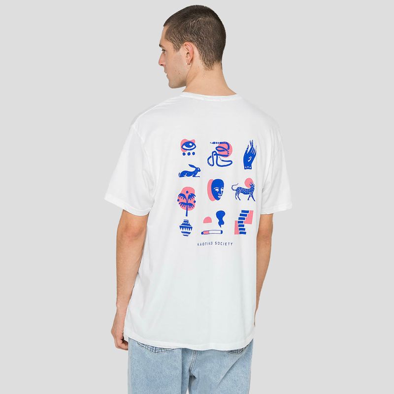 Мъжка тениска Kaotiko Washed Elements Occult white 2