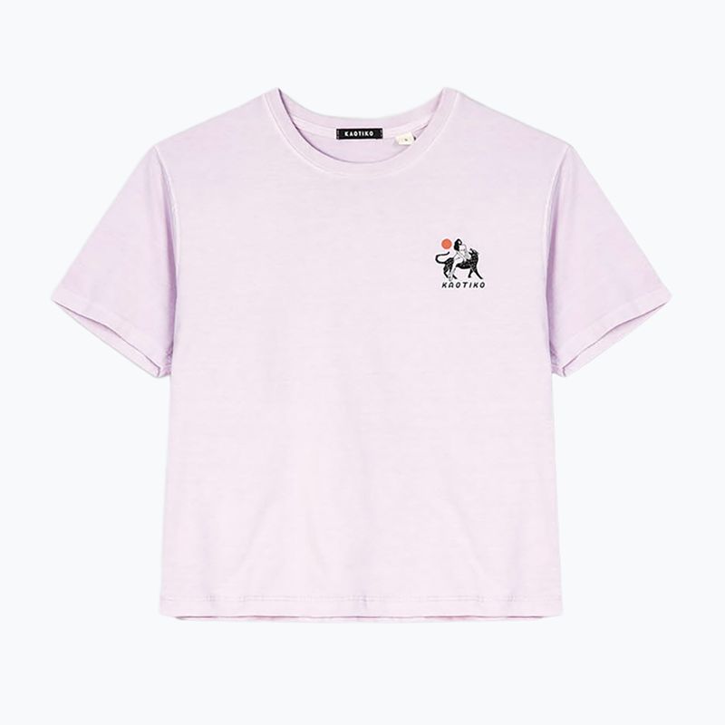 Дамска тениска Kaotiko Washed Neverland malva 3