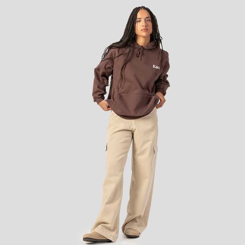 Дамски суитшърт Kaotiko Your Opinion brown 2