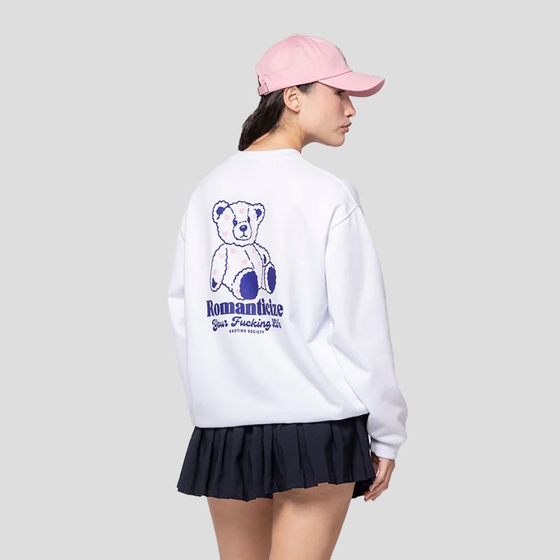 Дамски суитшърт Kaotiko Loving Bear white 2