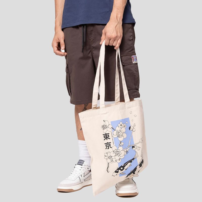 Дамска чанта Kaotiko Tote Koi ivory 2