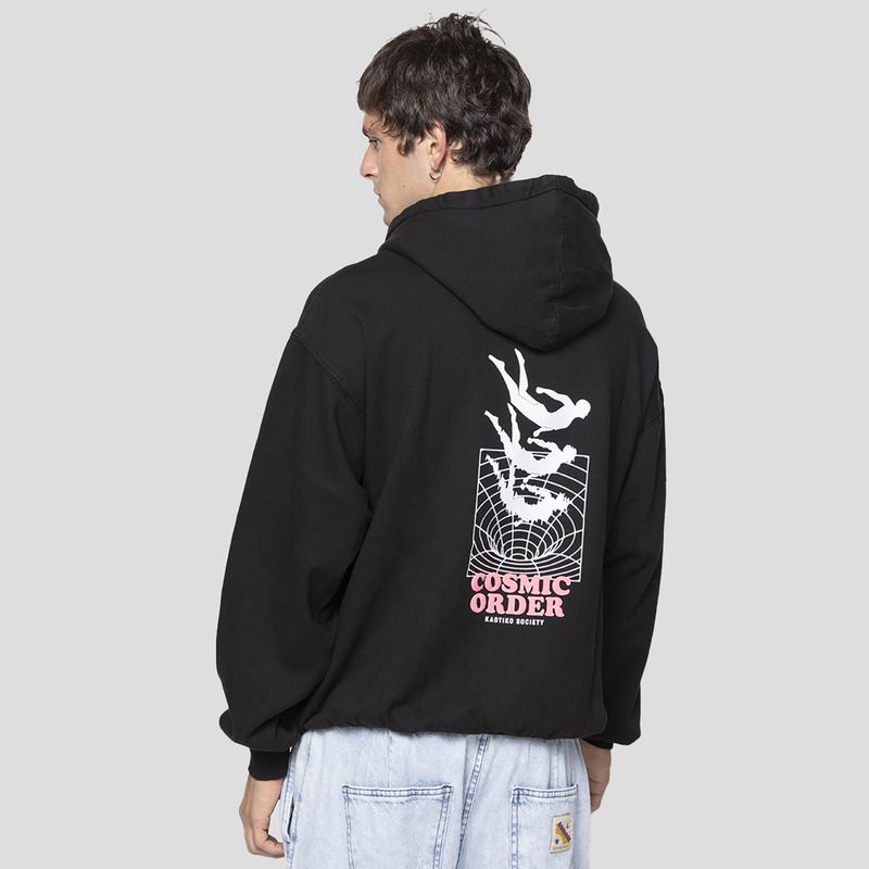 Мъжки суитшърт Kaotiko Washed Cosmic Order black 2