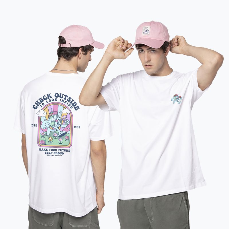 Мъжка тениска Kaotiko Washed Look Inside white 3