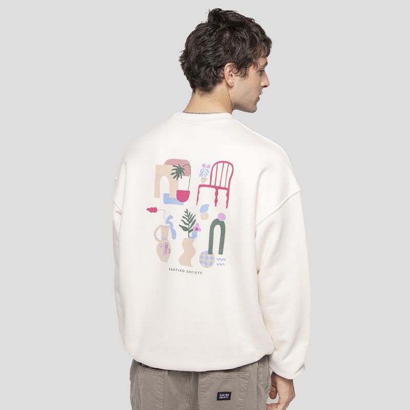 Дамски суитшърт Kaotiko Marrakech Organic Cotton ivory 2