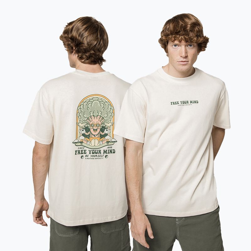 Мъжка тениска Kaotiko M / C Free Your Mind Organic Cotton ivory 3