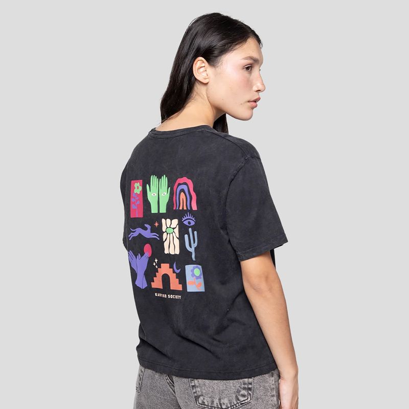 Дамска тениска Kaotiko M / C Washed Sonora black 3