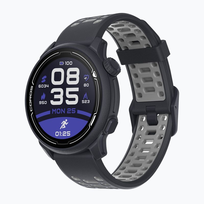 COROS PACE 2 Premium GPS Силиконова лента черна WPACE2-NVY 2