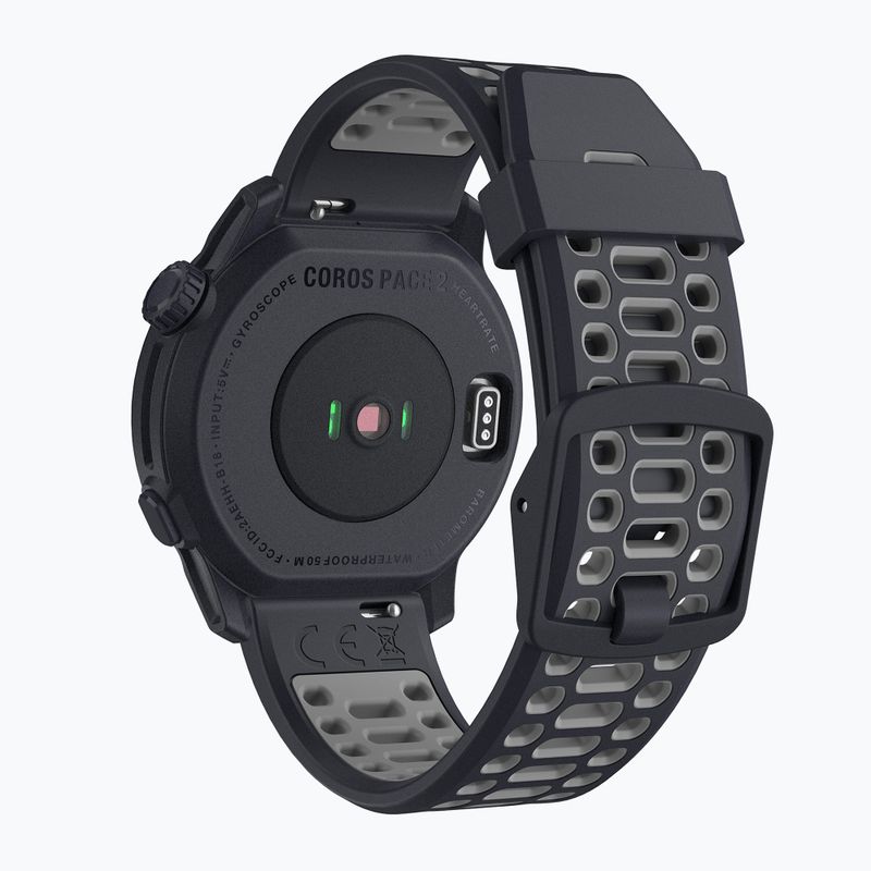 COROS PACE 2 Premium GPS Силиконова лента черна WPACE2-NVY 5
