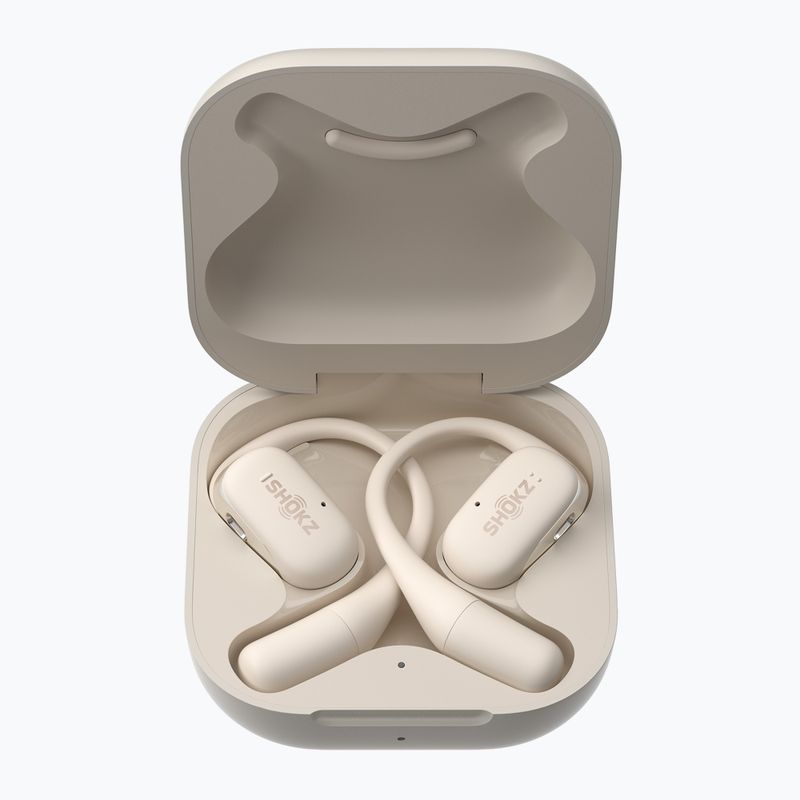 Безжични слушалки Shokz OpenFit beige