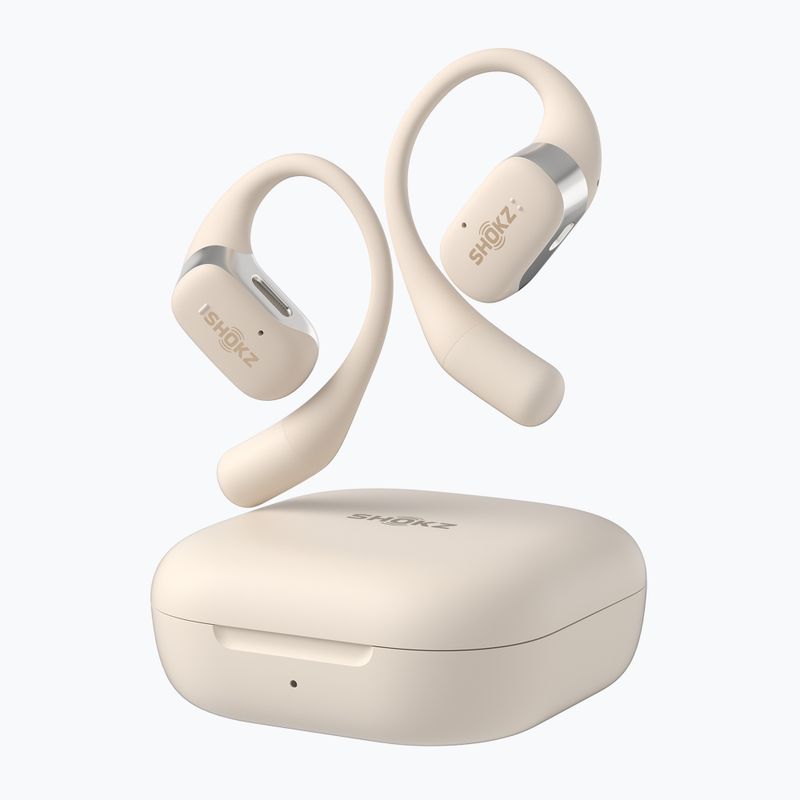 Безжични слушалки Shokz OpenFit beige 2