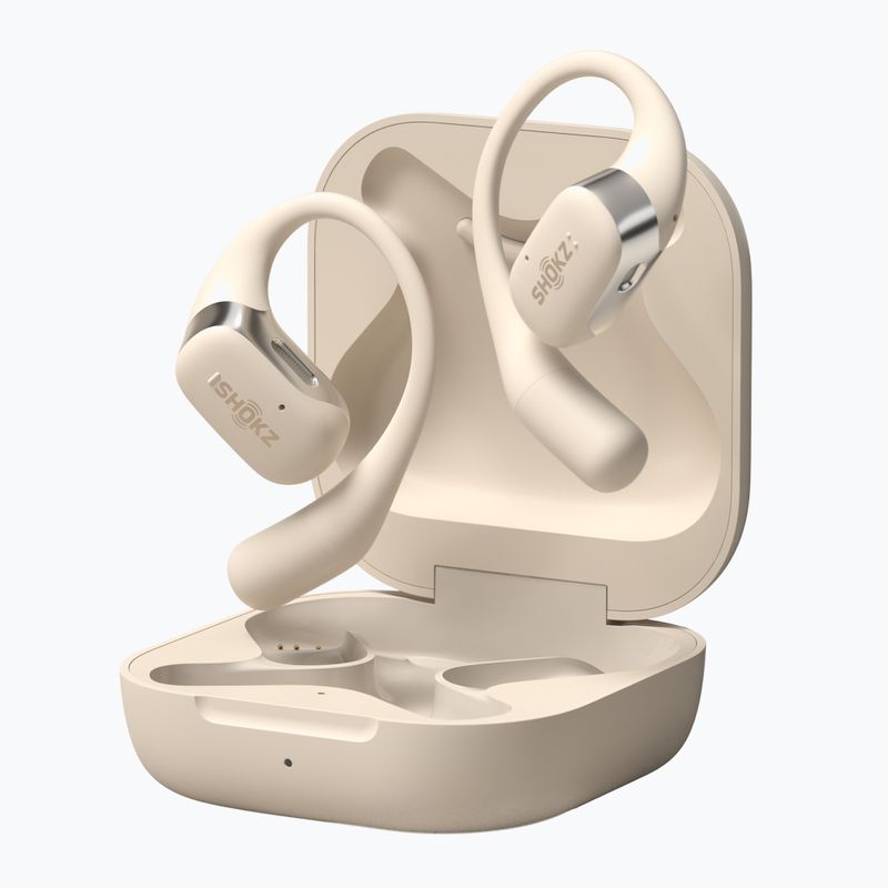 Безжични слушалки Shokz OpenFit beige 4
