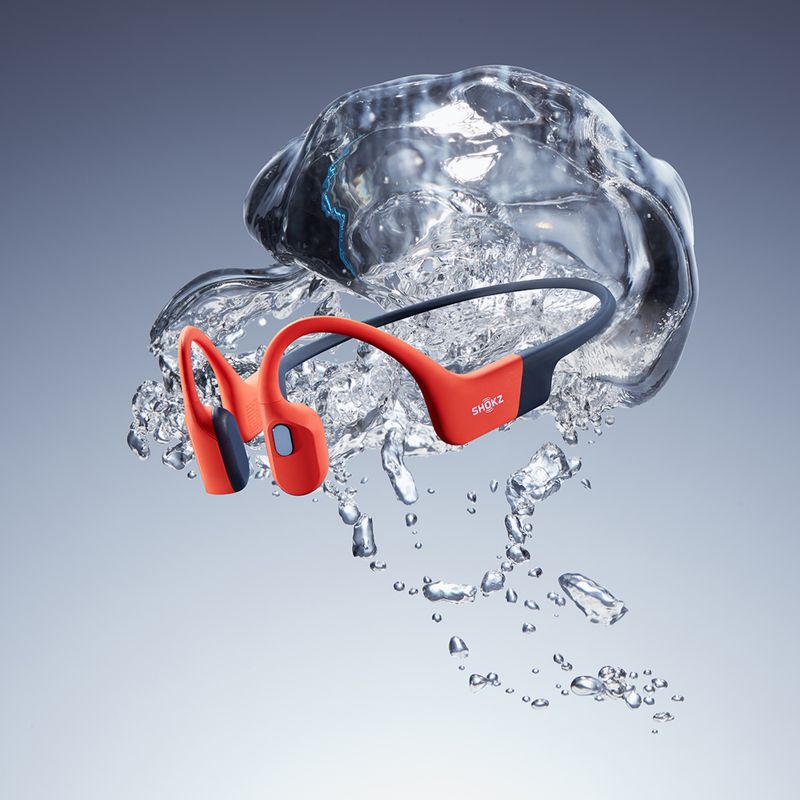Безжични слушалки Shokz OpenSwim Pro red 14