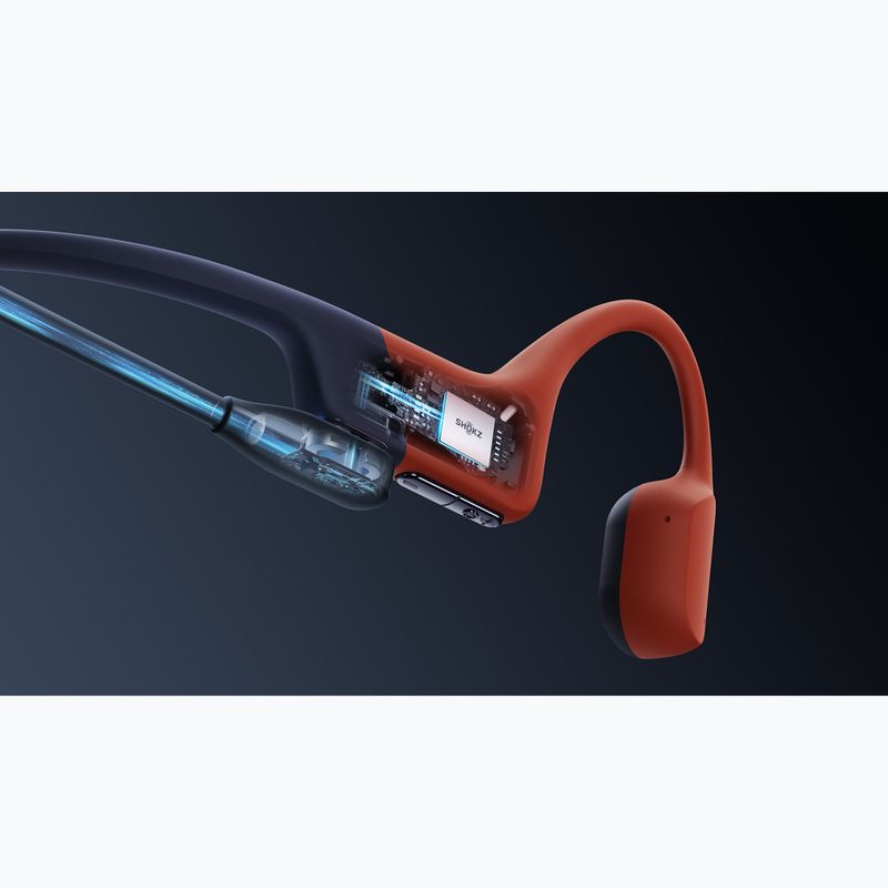 Безжични слушалки Shokz OpenSwim Pro red 17