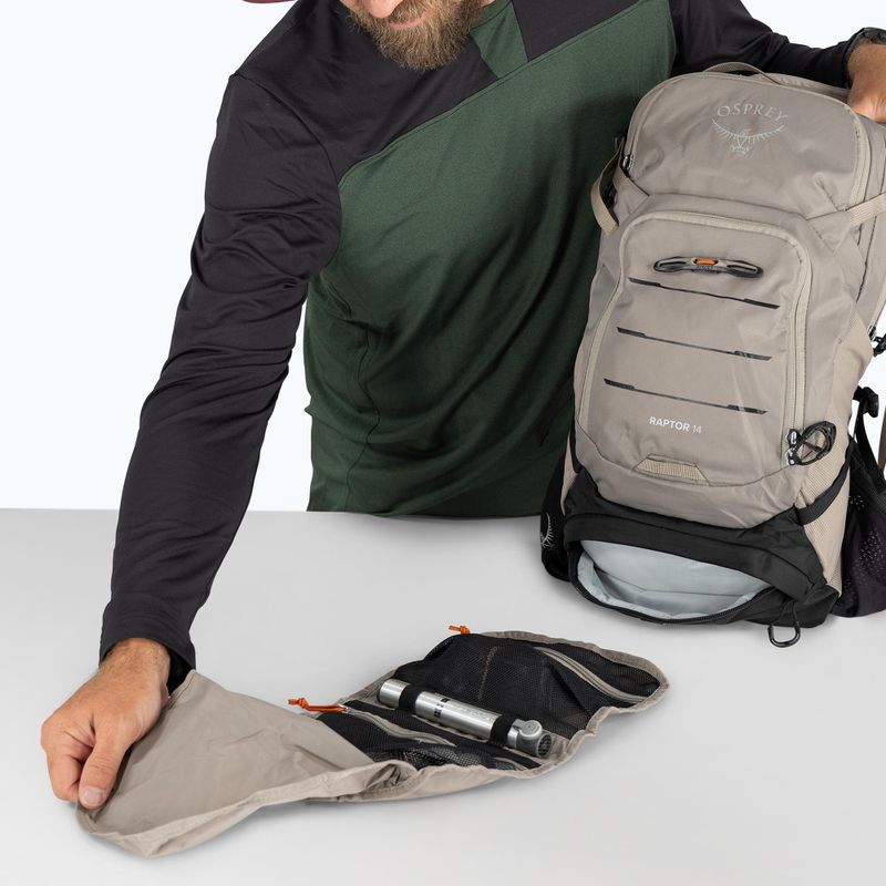 Раница за велосипед Osprey Raptor 14 + 2,5-литров резервоар pediment grey 10