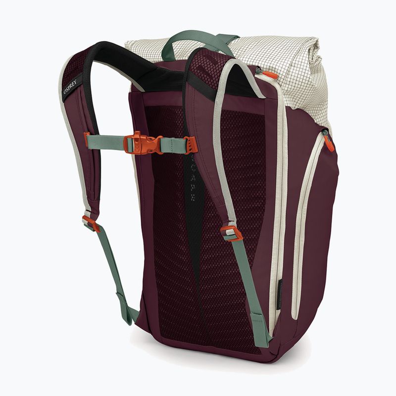 Градска раница Osprey Transporter Roll Top 30 l mystery white/moody burgundy 3