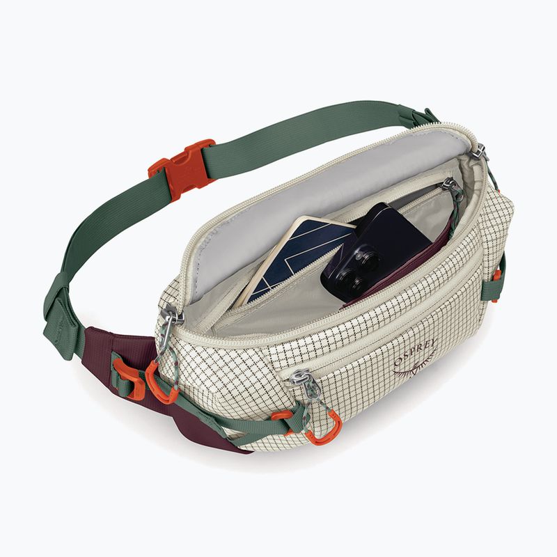 Чантичка за кръстна Osprey Transporter Waist Pack 3 l mystery white/moody burgundy 4