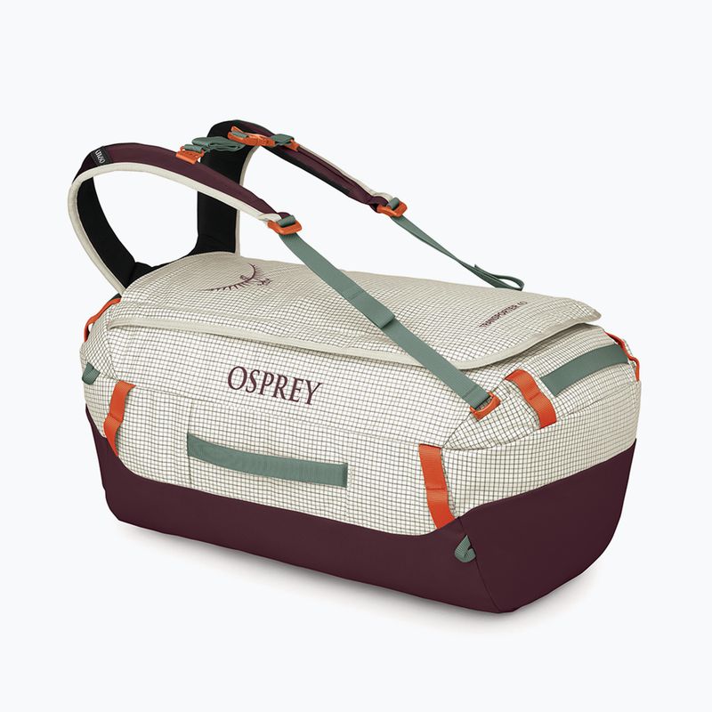 Пътна чанта Osprey Transporter Duffel 40 l mystery white/moody burgundy 2