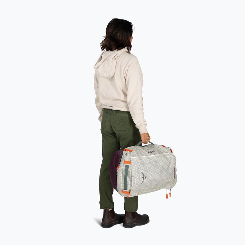 Пътна чанта Osprey Transporter Duffel 40 l mystery white/moody burgundy 5