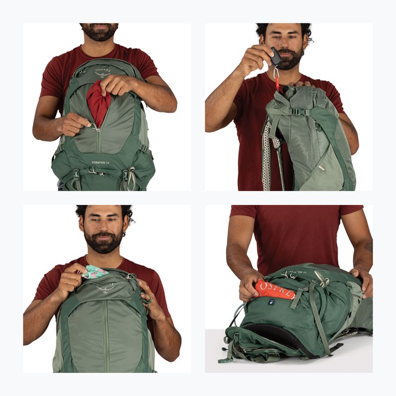 Мъжка туристическа раница Osprey Stratos 34 l pine leaf 12