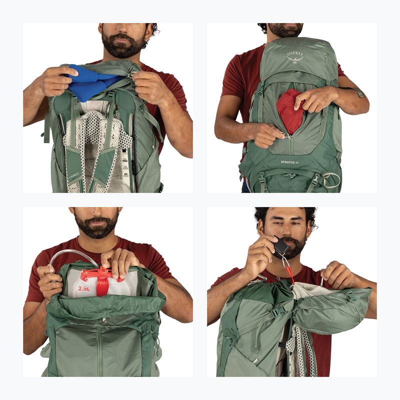 Мъжка туристическа раница Osprey Stratos 44 l pine leaf 14