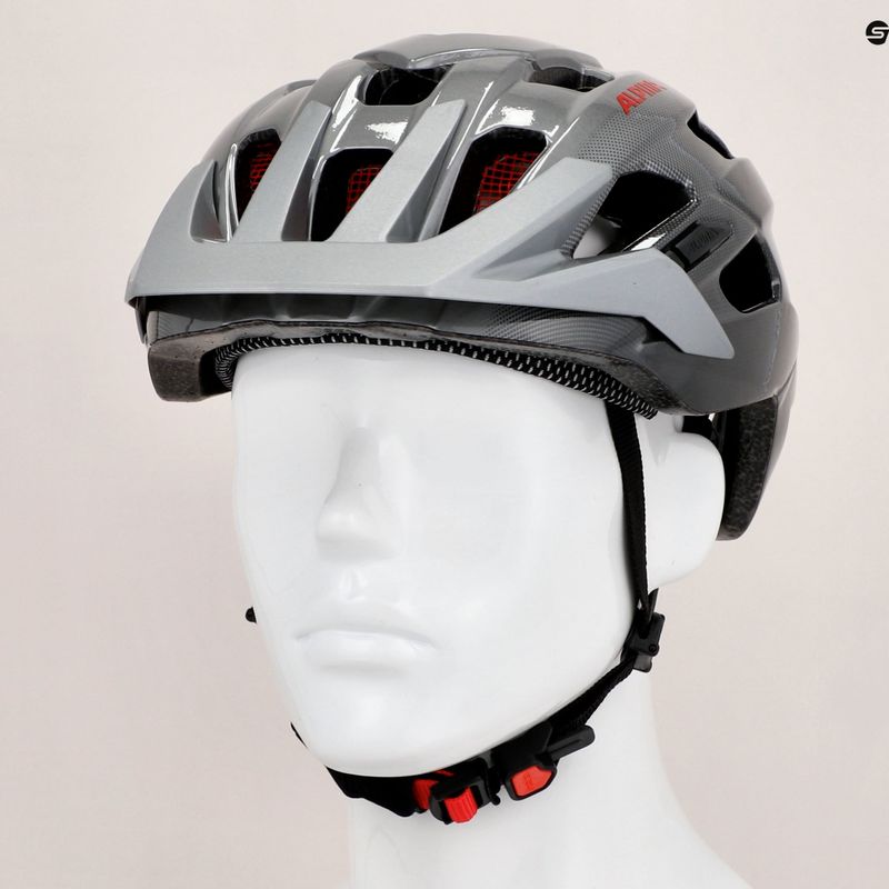 Велосипедна каска Alpina Anzana darksilver/black/red gloss 10