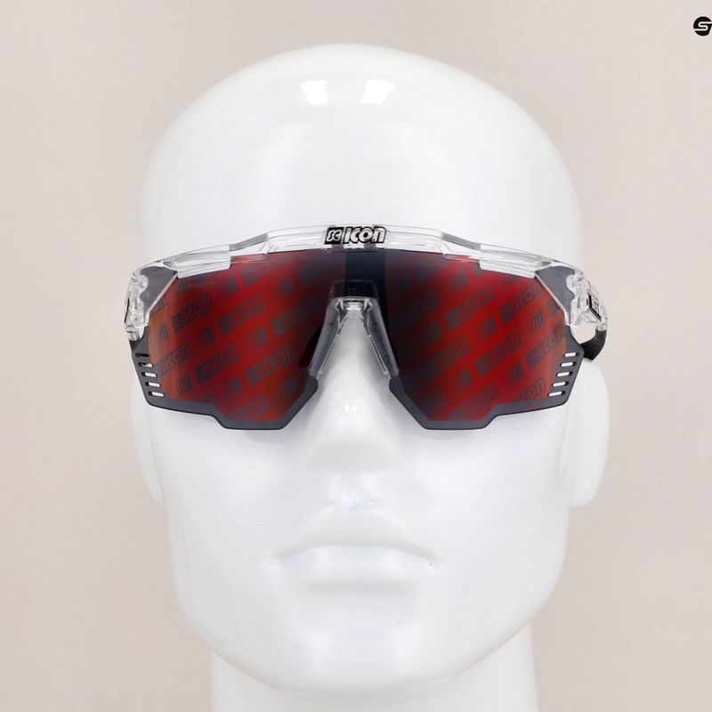 SCICON Aeroshade Kunken crystal gloss/scnpp monogram multimirror red очила за колоездене EY31130700 9