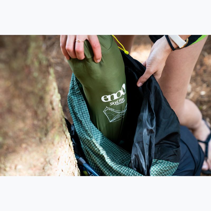 ENO SkyLite evergreen хамак за туризъм 15
