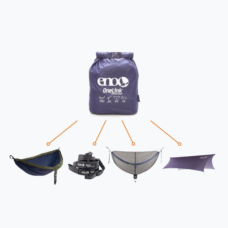 Хамак за туризъм ENO OneLink System navy/olive 7