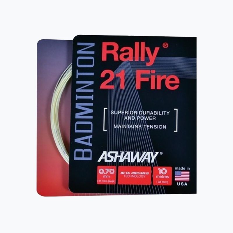 Струна за бадминтон ASHAWAY Rally 21 - комплект бял