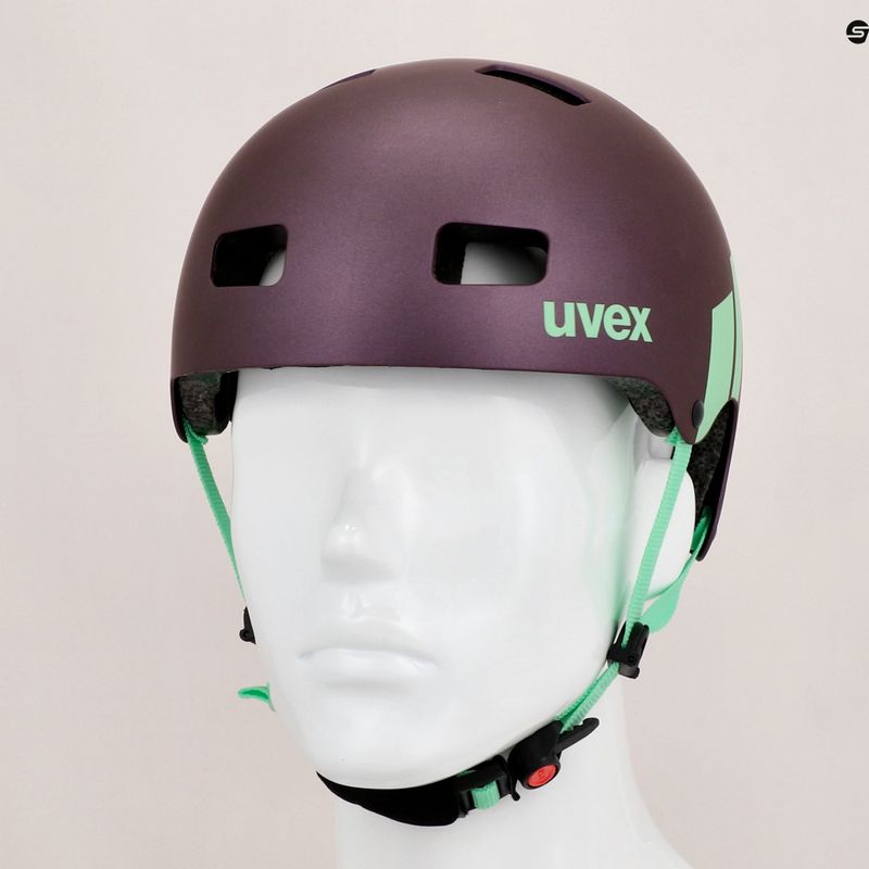 Детска каска за велосипед UVEX Kid 3 CC лилава/зелена 41/4/972/18/15 13