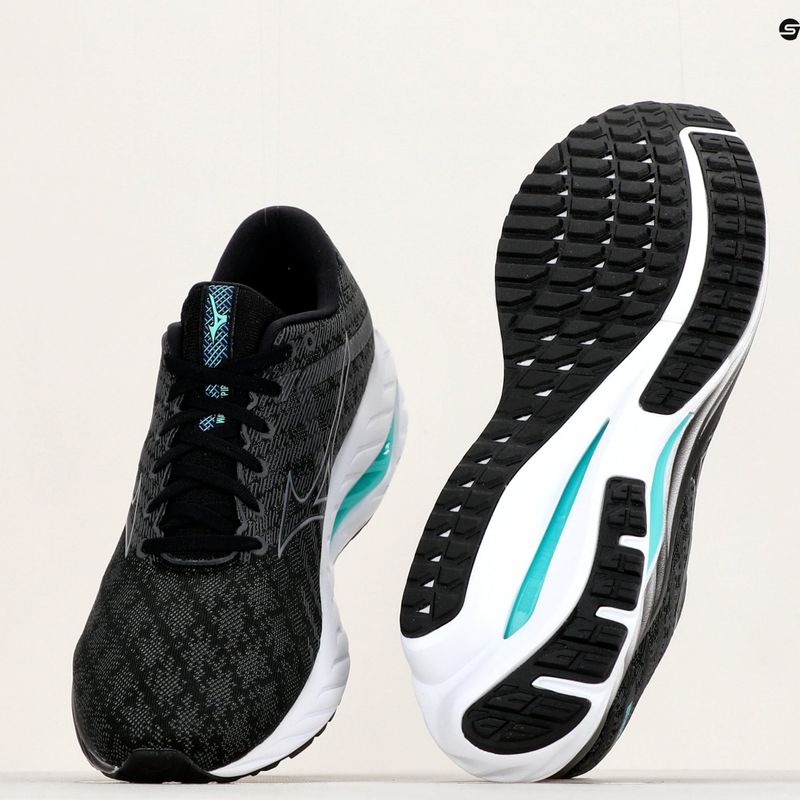 Мъжки обувки за бягане Mizuno Wave Inspire 19 black/ metallic gray/ bisgreen 12