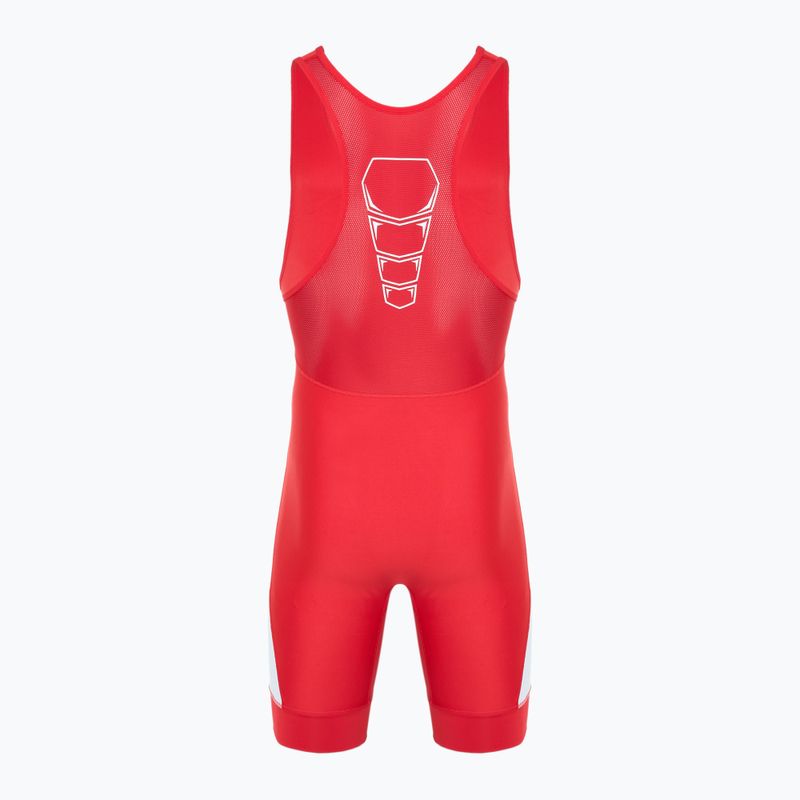 Мъжки гащеризон Nike Grappler Elite Singlet scarlet/white 2