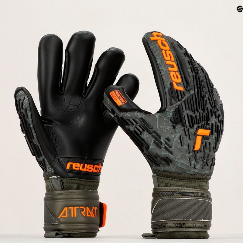 Reusch Attrakt Freegel Gold Finger Support Вратарски ръкавици черни 5370030-5555 14