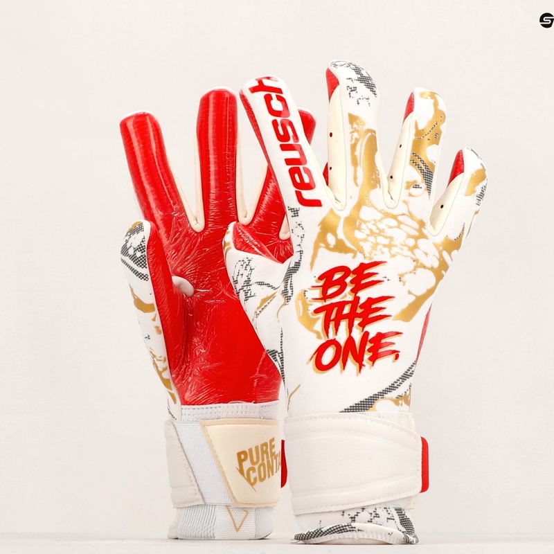 Вратарски ръкавици Reusch Pure Contact Gold X GluePrint, бели 5370075-1011 9