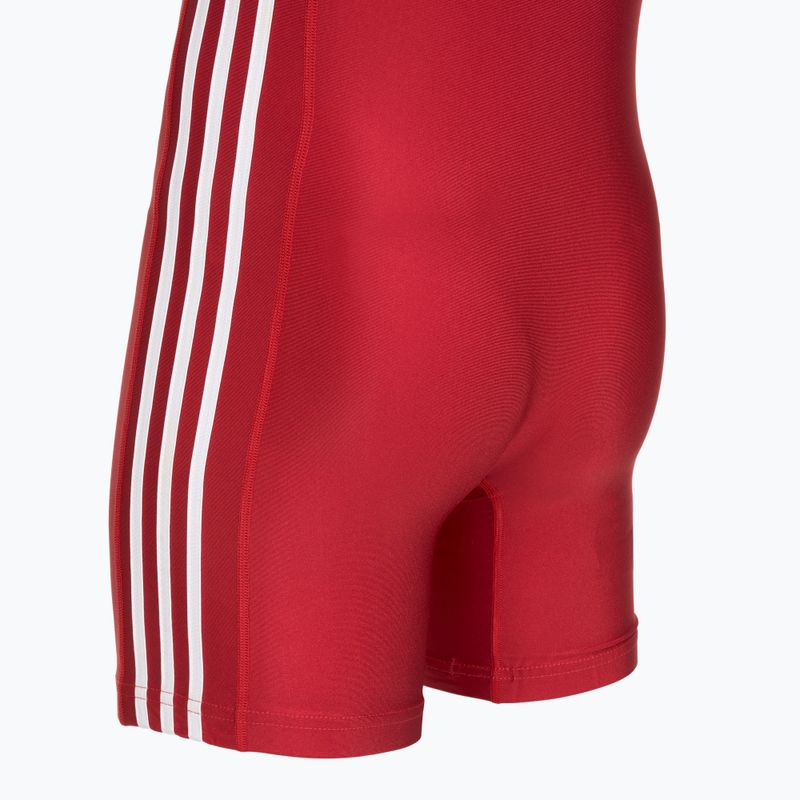 Мъжки гащеризон adidas 3 Stripe Singlet red/white 4