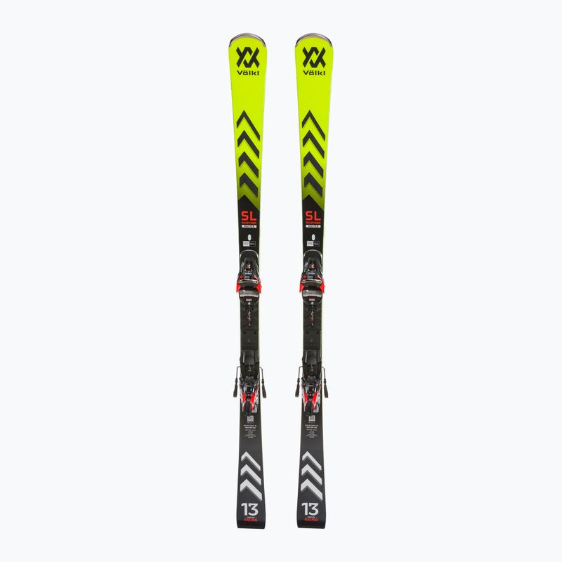 Völkl Racetiger SL Master + XComp 16 GW жълто-черни ски за спускане