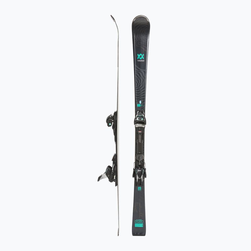 Дамски ски за спускане Völkl Flair SC Carbon + vMotion 11 ALU GW black/teal/silver 2