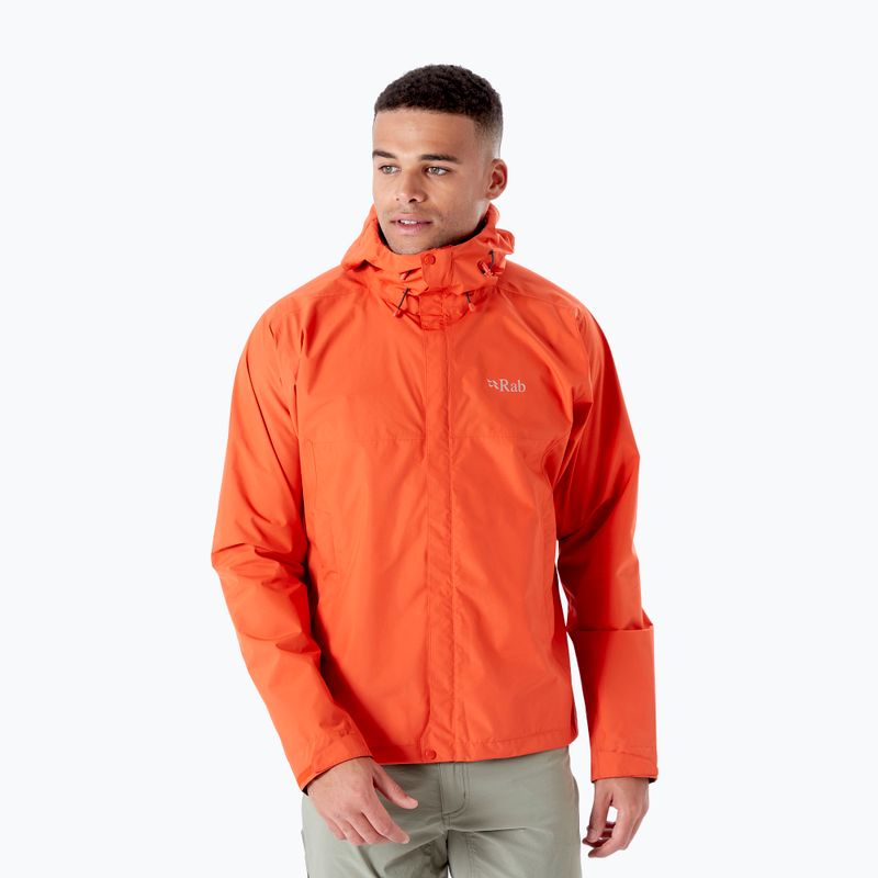 Мъжко дъждобранно яке Rab Downpour Eco оранжево QWG-82 3