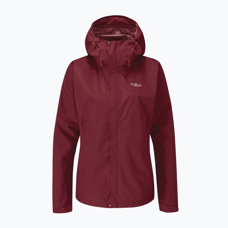 Дамско дъждобранно яке Rab Downpour Eco burgundy QWG-83-HD-08 3